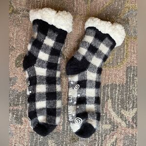 Muk Luks Buffalo Plaid Slipper Socks